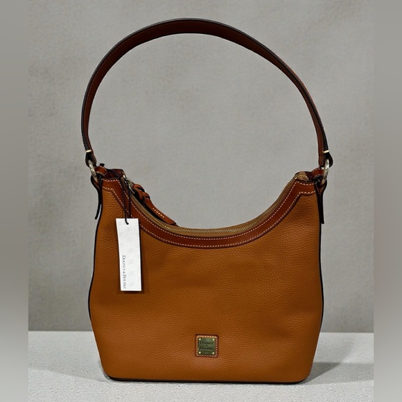 Dooney & Bourke Handbags - NWT Dooney & Bourke Pebble Grain Caramel Leather Hobo Shoulder Bag